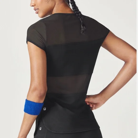 Fabletics- Daniela S/S Top XXS Black - Picture 2 of 3